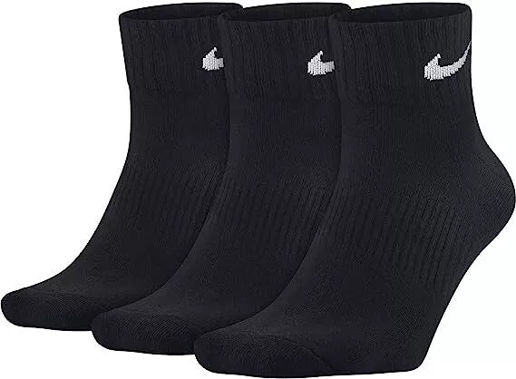 NIKE SOCKS 3 PAIRS PACK - LIGHTWEIGHT CREW ANKLE MENS WOMENS SPORTS UK